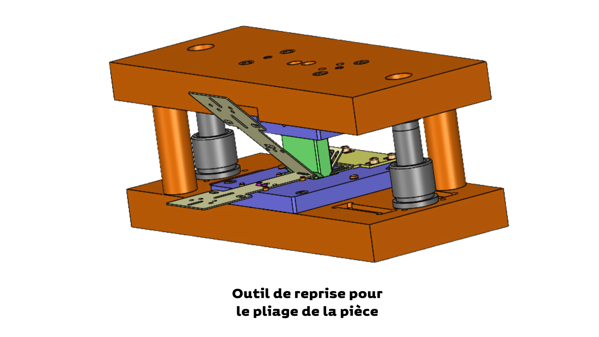 Outil de reprise pour le pliage de la pièce